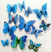 12 Pcs 3D Butterfly Wall Stickers Peel and Stick Wall Decals Colorful Nursery Decal Home Decor Room Decoration Sticker Bedroom Girl